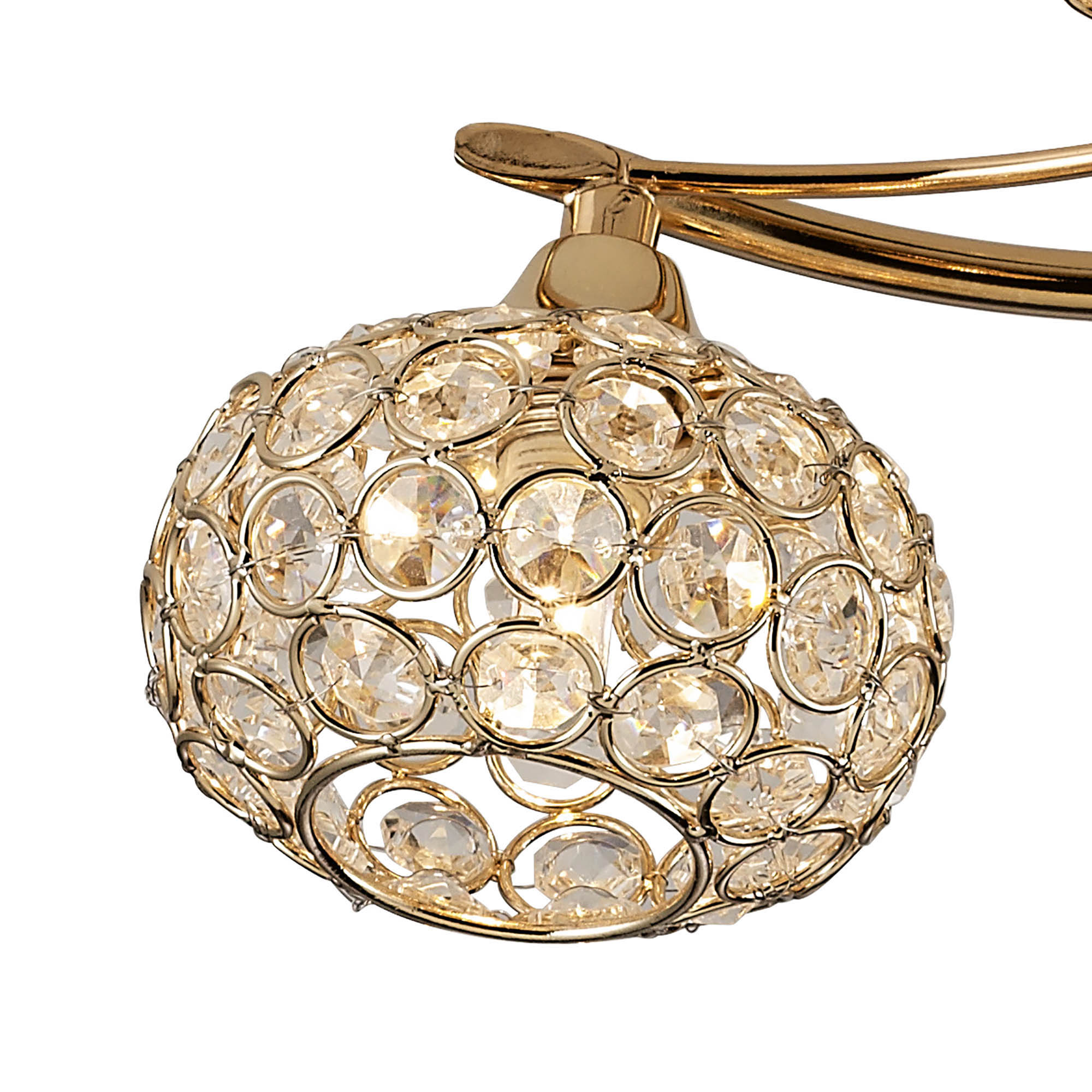 Leimo Crystal Ceiling 6 Light French Gold IL30966  Diyas Leimo French Gold